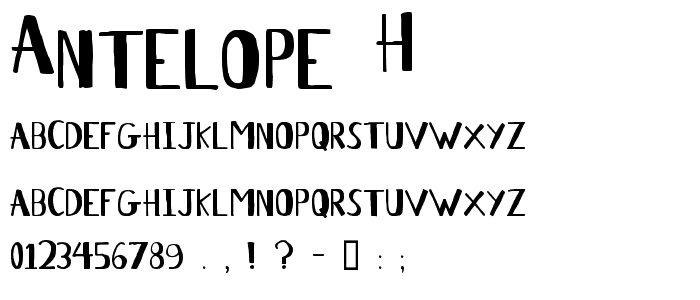 Antelope H font